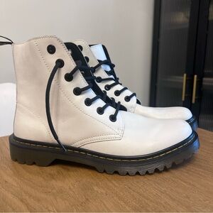 White Dr. Marten boots